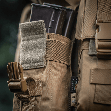 M-Tac Double Magazine Pouch with Fastex closure for AR and AK magazine, made of robust Cordura 500D for durability and functionality.