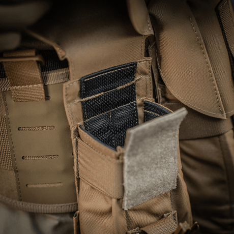 M-Tac Double Magazine Pouch with Fastex closure for AR/AK magazines, made of durable Cordura 500D, ideal for military use.