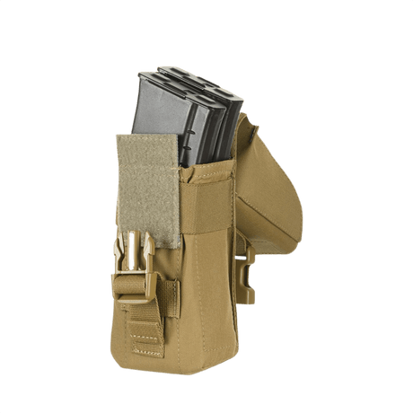 M-Tac Double Magazine Pouch with Fastex closure for AR and AK magazines, durable Cordura 500D, outdoor and military use.