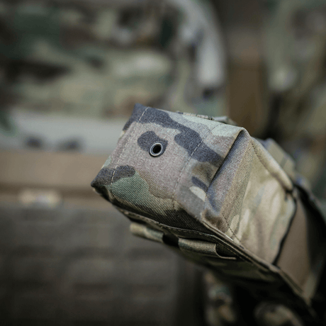 M-Tac Double Magazine Pouch with Fastex Closure in camouflage design for military and outdoor use. Made of durable Cordura 500D