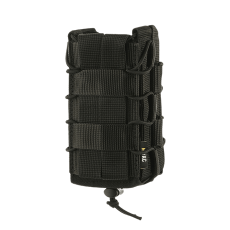 M-Tac open double mag pouch for AK in black with a vinyl-based design for secure storage