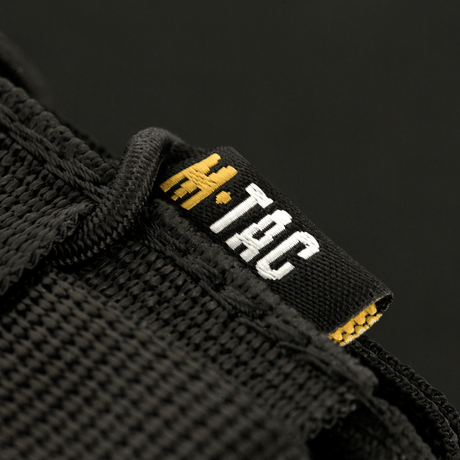 M-Tac open double mag pouch for AK close-up, showing robust design and non-slip material securing AK magazines under extreme conditions