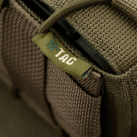 M-Tac open double mag pouch for AK with robust design and non-slip material, suitable for secure storage of AK magazines