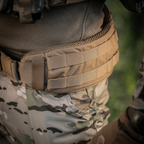 M-Tac War Belt ARMOR on tactical pants with MOLLE webbing and Cordura 500D fabric, ideal for modern fighters.
