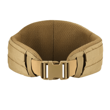 M-Tac War Belt ARMOR in sand color, tactical belt with sturdy buckle and MOLLE webbing in Cordura 500D for modern fighters' gear.