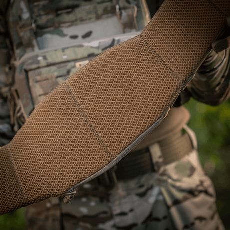 M-Tac War Belt ARMOR in use, detail of hard-wearing Cordura 500D with MIL-SPEC MOLLE webbing on a tactical belt.