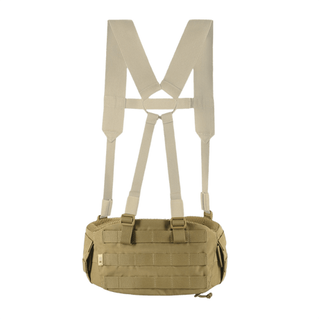 M-Tac War Belt ARMOR in beige with MOLLE webbing and strong straps for tactical tasks.