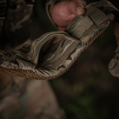 M-Tac War Belt ARMOR in robust Cordura 500D with MOLLE webbing for tactical use and equipment attachment in a combat situation.
