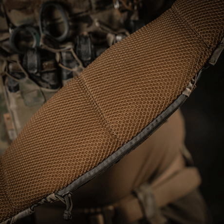 Close-up of M-Tac War Belt ARMOR with hard-wearing Cordura 500D and MIL-SPEC quality MOLLE webbing.