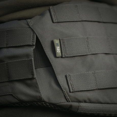 Detail of M-Tac War Belt ARMOR in Cordura 500D with MOLLE-webbing for tactical use.