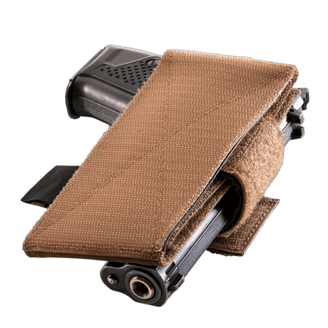 M-Tac CCW Holster – Modular Universal Holster in khaki Cordura with Velcro-hook, designed for discreet carry, gallery position 1.
