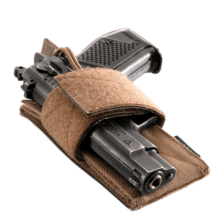 M-Tac CCW Holster – Modular Universal Holster in khaki with Velcro hook and loop, designed for discreet carry, gallery position 1.