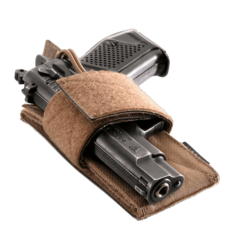 M-Tac CCW Holster – Modular Universal Holster in khaki with Velcro hook and loop, designed for discreet carry, gallery position 1.