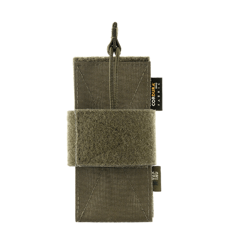 M-Tac CCW Holster – Modular Universal Holster in khaki Cordura with Velcro-hook and loop, gallery position 1 for discreet equipment carry.