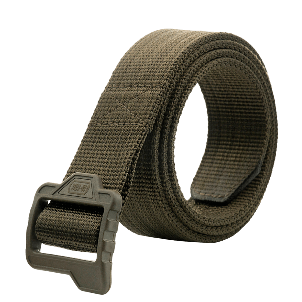 M-Tac Double Duty Taktisk Bælte i robust nylon design med slidstærkt polymer spænde, ideel til brug med holstre og tasker.