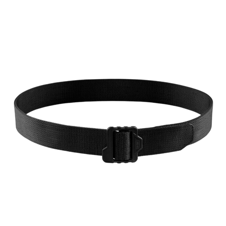 M-Tac Double Duty Tactical Belt in black nylon with double straps and robust buckle, designed for long-term professional use, gallery position 1.