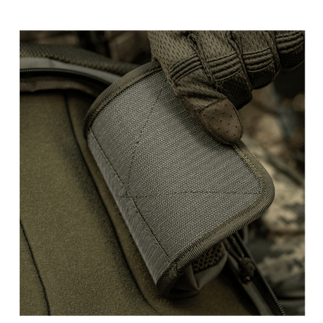 M-Tac Hook & Loop Utility Panel with modular design and zip pocket for internal organization, gallery position 1, olive green.