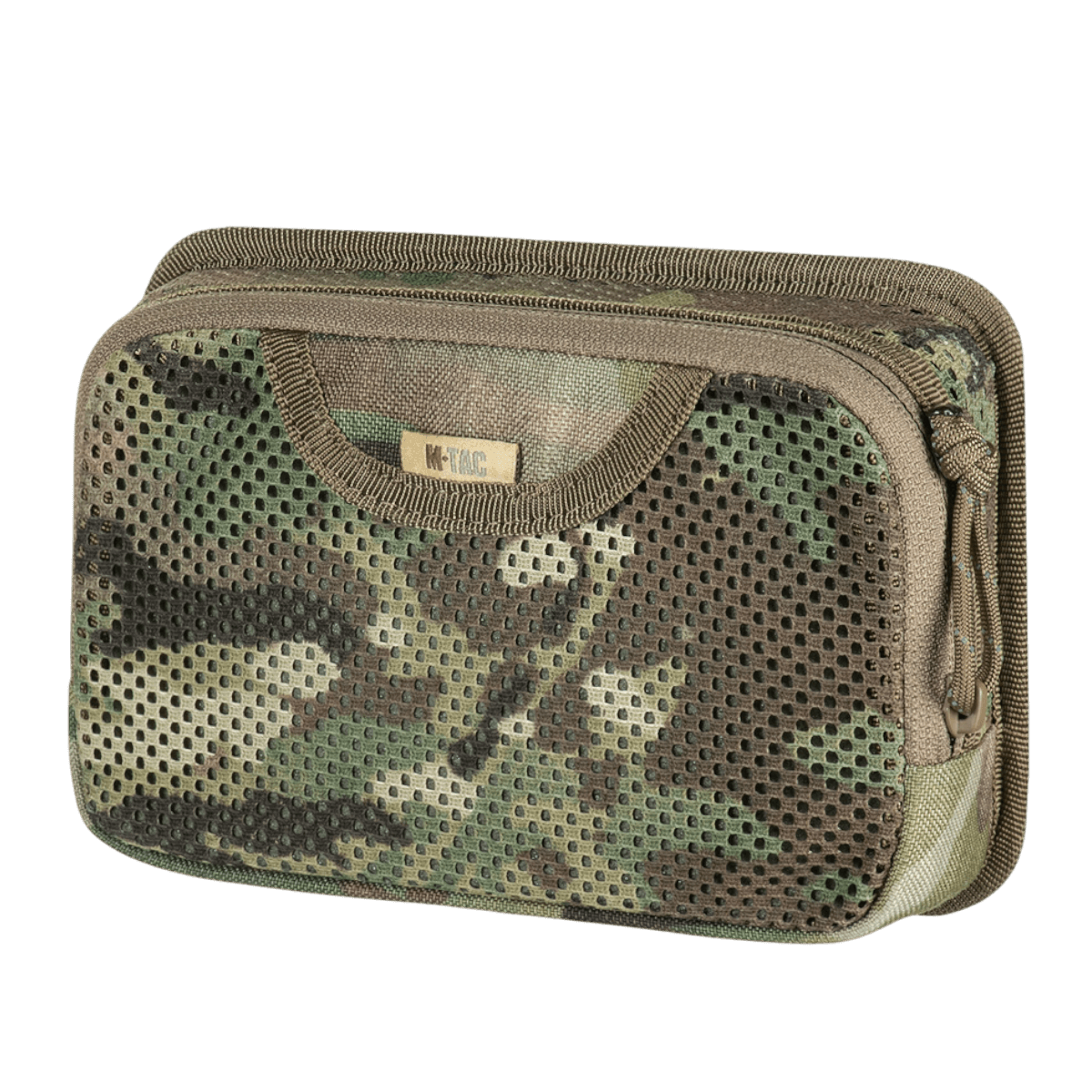 M-Tac Hook & Loop Utility Panel modulært panel med lynlåslomme til organisering i tasker, 19 x 13 cm, camouflage design.