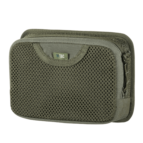 M-Tac Hook & Loop Utility Panel with modular mesh panel and zip pocket for internal organization, gallery position 1, olive green.