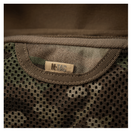 M-Tac Hook & Loop Utility Panel with modular design and breathable mesh zip pocket for internal organization, gallery position 1.