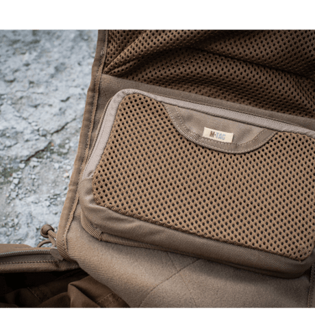 M-Tac Hook & Loop Utility Panel in durable material with mesh zip pocket for modular internal organization, gallery position 1.
