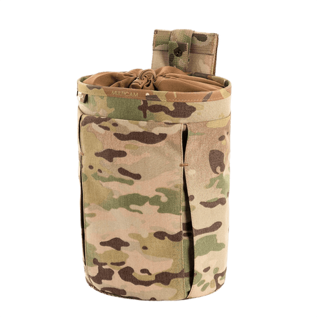 M-Tac Mag Drop Pouch Elite in camouflage for secure storage and quick magazine changes, fits MOLLE attachments