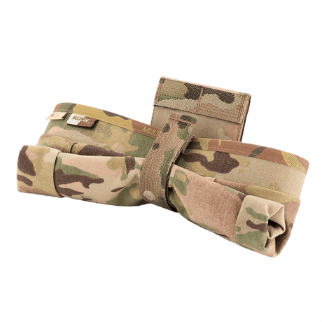 M-Tac Mag Drop Pouch Elite in camouflage design for secure storage and quick access to weapon magazines with MOLLE attachments
