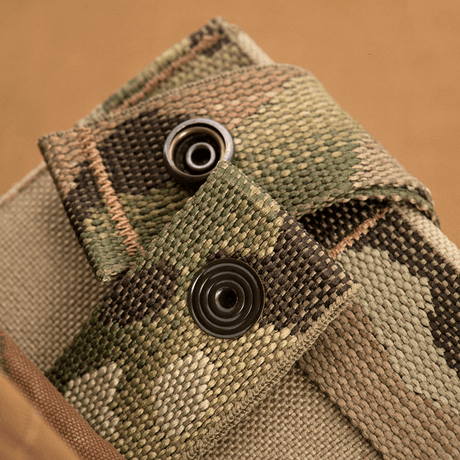 M-Tac Mag Drop Pouch Elite with camouflage pattern and sturdy snap closures for quick access and secure mounting