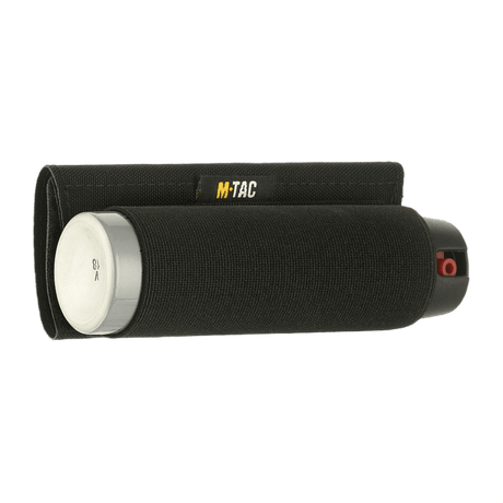 M-Tac Pepperspray-holder Gen.II in black with elastic loop, designed for quick access and secure carrying of standard pepper spray.