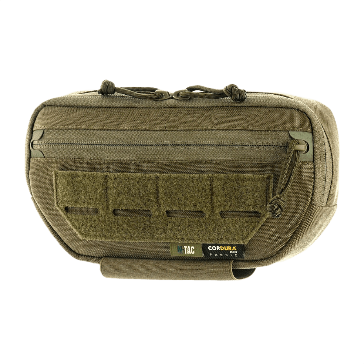 M-Tac Plate Carrier Lower Accessory Pouch Gen.II Elite i slidstærkt Cordura 1000D materiale med velcrofastgørelse og to rum.