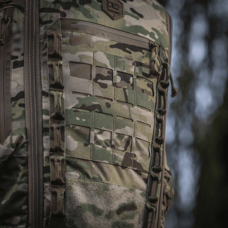 M-Tac Large Gen.IV Elite with robust Cordura material and camouflage design, suitable for ergonomic, stylish use.