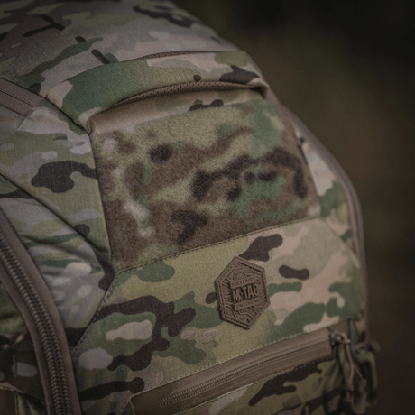 M-Tac Large Gen.IV Elite in camouflage pattern with durable Cordura material, close-up view.