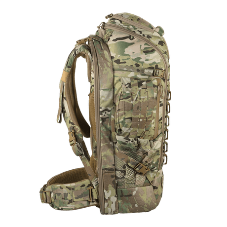 M-Tac Large Gen.IV Elite backpack in Cordura material for ergonomic, functional use with a sleek design, side view.