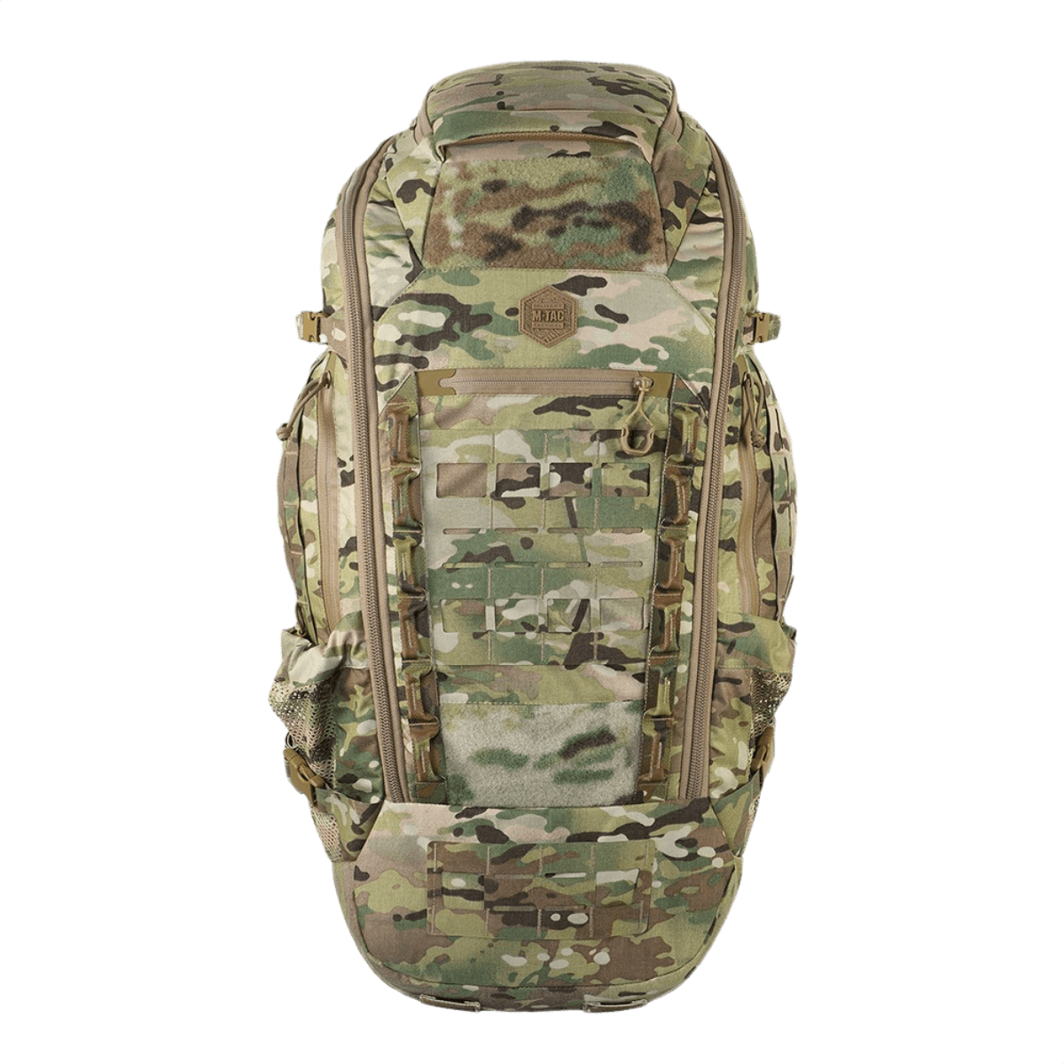 M-Tac Rygsæk Large Gen.IV Elite i camouflage design lavet af slidstærk Cordura-materiale til transport af udstyr og våben.