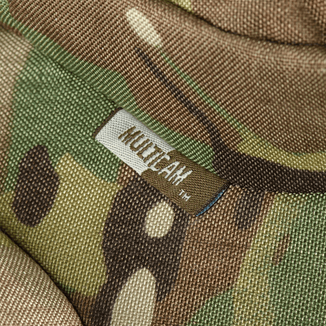 Close-up of M-Tac Bat Wing Bag Elite with Multicam pattern and Cordura 500 MS.
