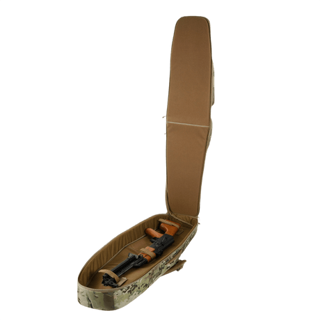 M-Tac Gun Backpack Case 125 cm Gen.II Elite opened with weapon inside
