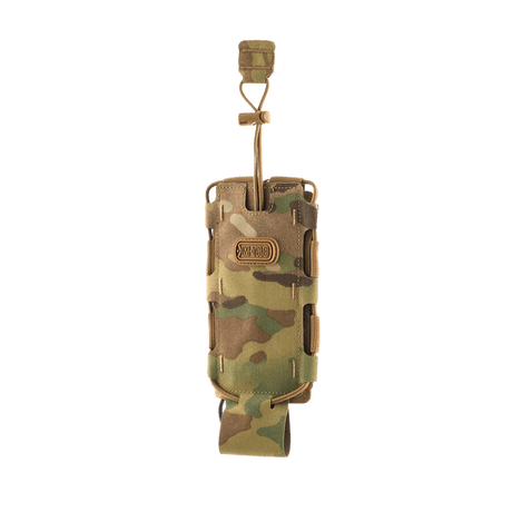 M-Tac Bottle Holder Elite in camouflage, versatile bottle holder with elastic side bands and MOLLE attachment, made of Cordura 500D