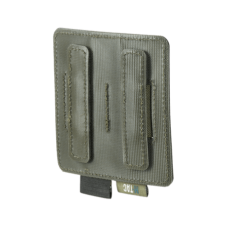 M-Tac Double Mag Pouch Hook Backed Magazine in khaki with Velcro on bag surface, designed for two pistol magazines.