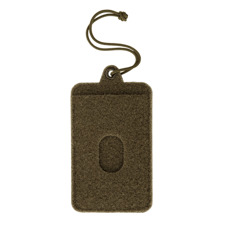 M-Tac Badge Holder – ID card and patch holder with soft Velcro, plastic base, metal eyelets and paracord for hanging, for ID and patches.