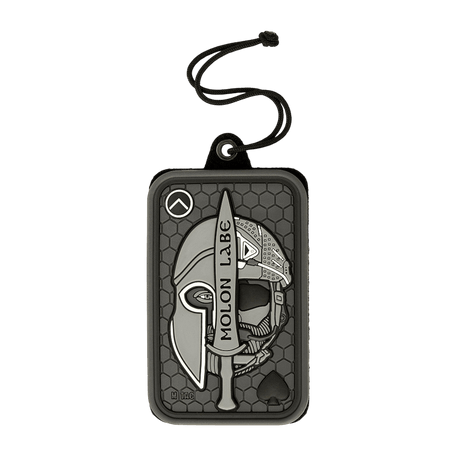 M-Tac Badge Holder – ID card and patch holder with tactical design and MOLON LABE motif, plastic base and Velcro for ID and patch, metal eyelet for hanging.