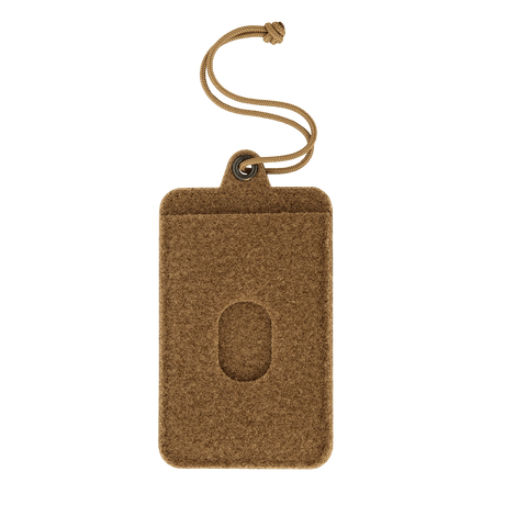 M-Tac Badge Holder – ID card and patch holder, tactical ID card holder in beige with soft Velcro for patches and metal eyelets for hanging.