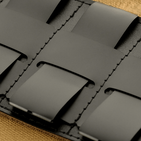M-Tac Tactical Morale Patch Display Board Hook and Loop Molle 120x85 with MOLLE attachment and plastic base for stability.