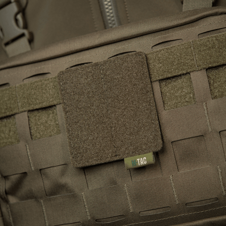 M-Tac MOLLE Patch Panel 80x85 mounted with hook & loop surface for patches and ID, plastic base for stability