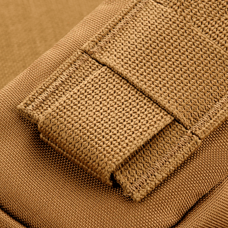 Close-up of M-Tac PC Utility Pouch Elite with MOLLE interface and Cordura material for optimal storage