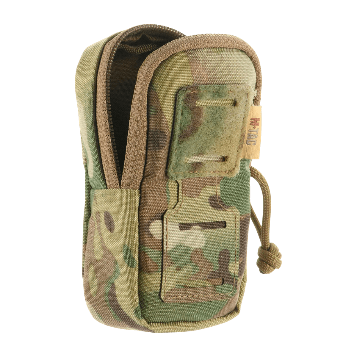 M-Tac PC Utility Pouch Elite i camouflage, alsidigt design med MOLLE-interface og Velcro-panel til patches, perfekt til taktisk brug.