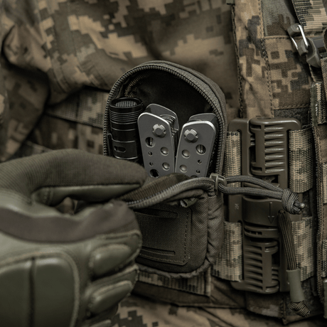 M-Tac PC Utility Pouch Elite - versatile Cordura pouch with MOLLE interface for storing small items. Perfect for tactical use with Velcro panel
