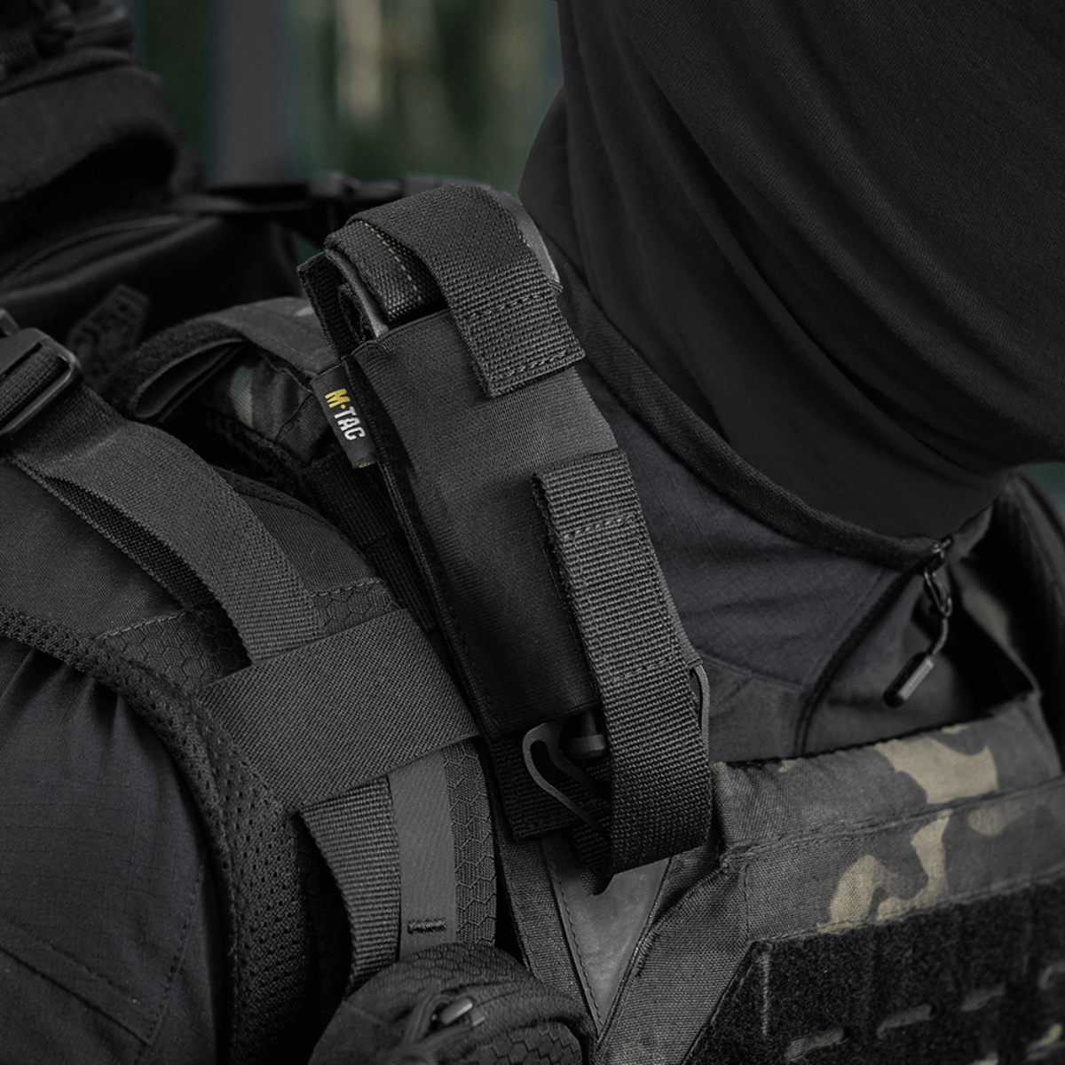 M-Tac Tourniquet Pouch Elastisk med MOLLE Gen.II fastgjort til taktiske udstyr. Elastisk opbevaring af C-A-T tourniquet i Cordura-materiale.