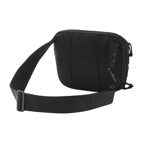 M-Tac Sphaera Hex Hardsling Bag Gen.II Elite in black with adjustable shoulder strap for quick release, made of durable Cordura material.