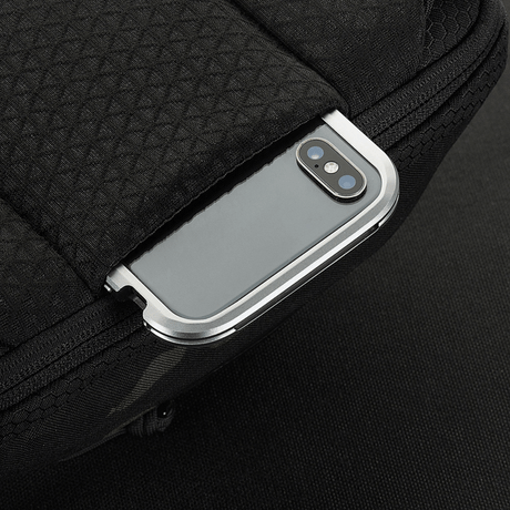 M-Tac Sphaera Hex Hardsling Bag Gen.II Elite with smartphone pocket, black Cordura and Hex-polyester material.