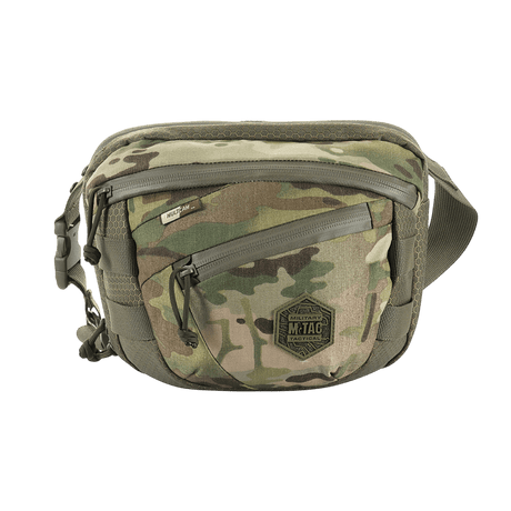 M-Tac Sphaera Hex Hardsling Bag Gen.II Elite in camouflage, compact and functional bag with Cordura fabric and adjustable shoulder strap.